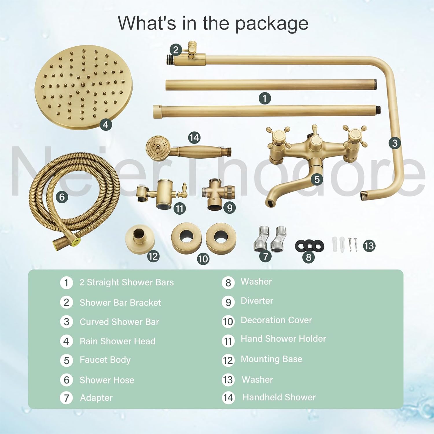 Oil Rubbed Nickel Adjustable Height Rainfall Shower System