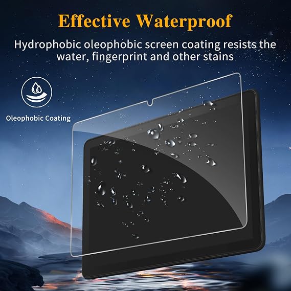 2-Pack Screen Protector for Amazon Fire HD 10 (2023/2021, 13th/11th Generation) Kids/Plus/Kids Pro 10.1 inch Tablet, 9H Hardness Tempered Glass Guard, Anti-Scratch, Bubble-Free, Ultra HD Clear