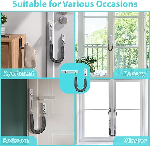 Miniatura 3 de Cerradura de cadena de puerta, cerradura de puerta de cadena, pestillo de puerta, cerraduras de seguridad con tornillos, protector de puerta de