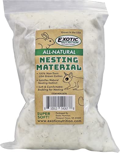Exotic Nutrition All-Natural Nesting Material (4 oz.) - 100% Cotton
