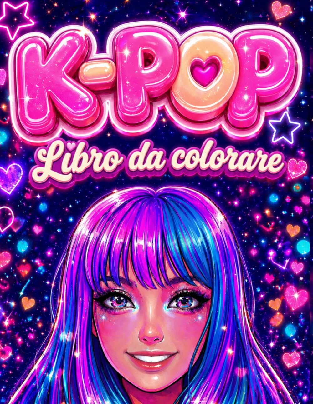 K-POP Libro da Colorare: Colora e Vivi il Mondo K-Pop tra Idol, Fashion e Lifestyle. 55 Disegni Originali per Bambine e Ragazze Fan K-Pop
