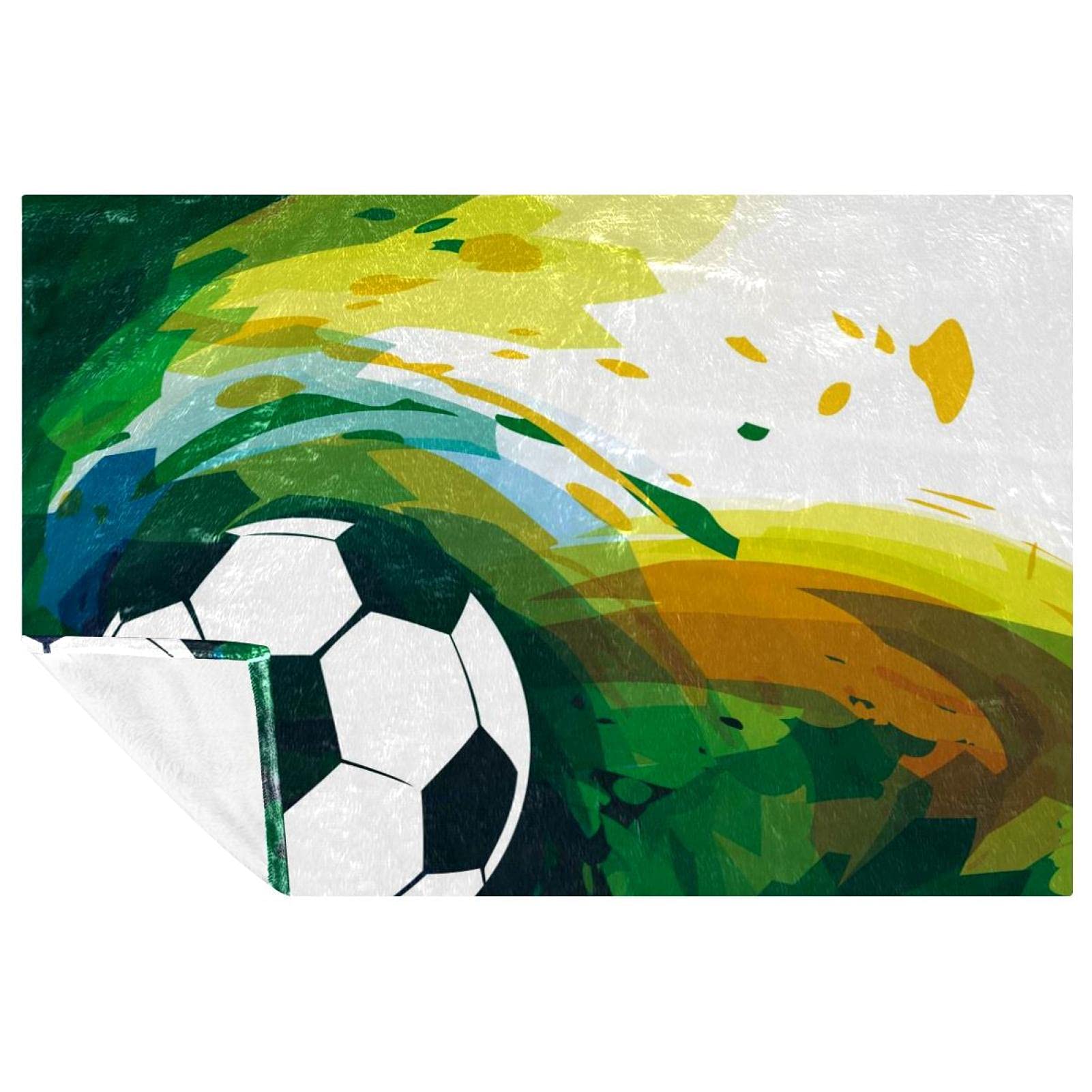 Couverture de pique-nique et camping football vert pour lit d'enfant