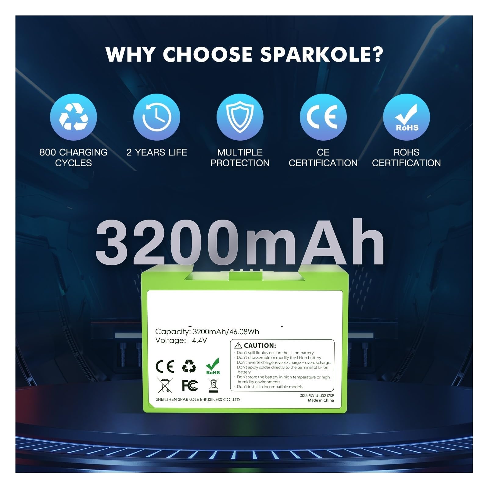 Amazon.co.jp: 14.4V 3200mAh I7 交換用バッテリー IRobot ルンバ E 