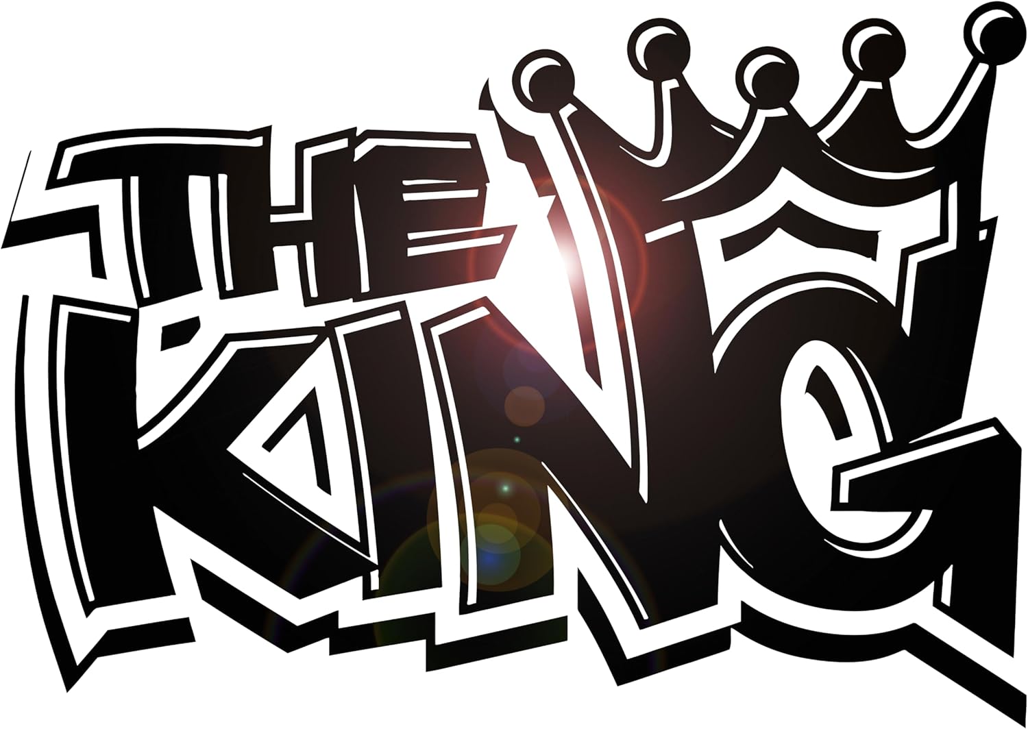 Large Vinyl Wall Decal Lettering The King Crown Boys Room Decor Stickers Mural (g8263) Black