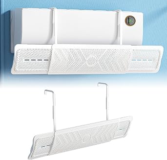 Retractable Air Conditioner Air Deflector, Confinement Air Deflector Outlet Air Wing Air Cooled Anti Blast Baffle Wind Direction Telescopic Windshield Vents Sidewall Ceiling Registers for Home 1 Pc