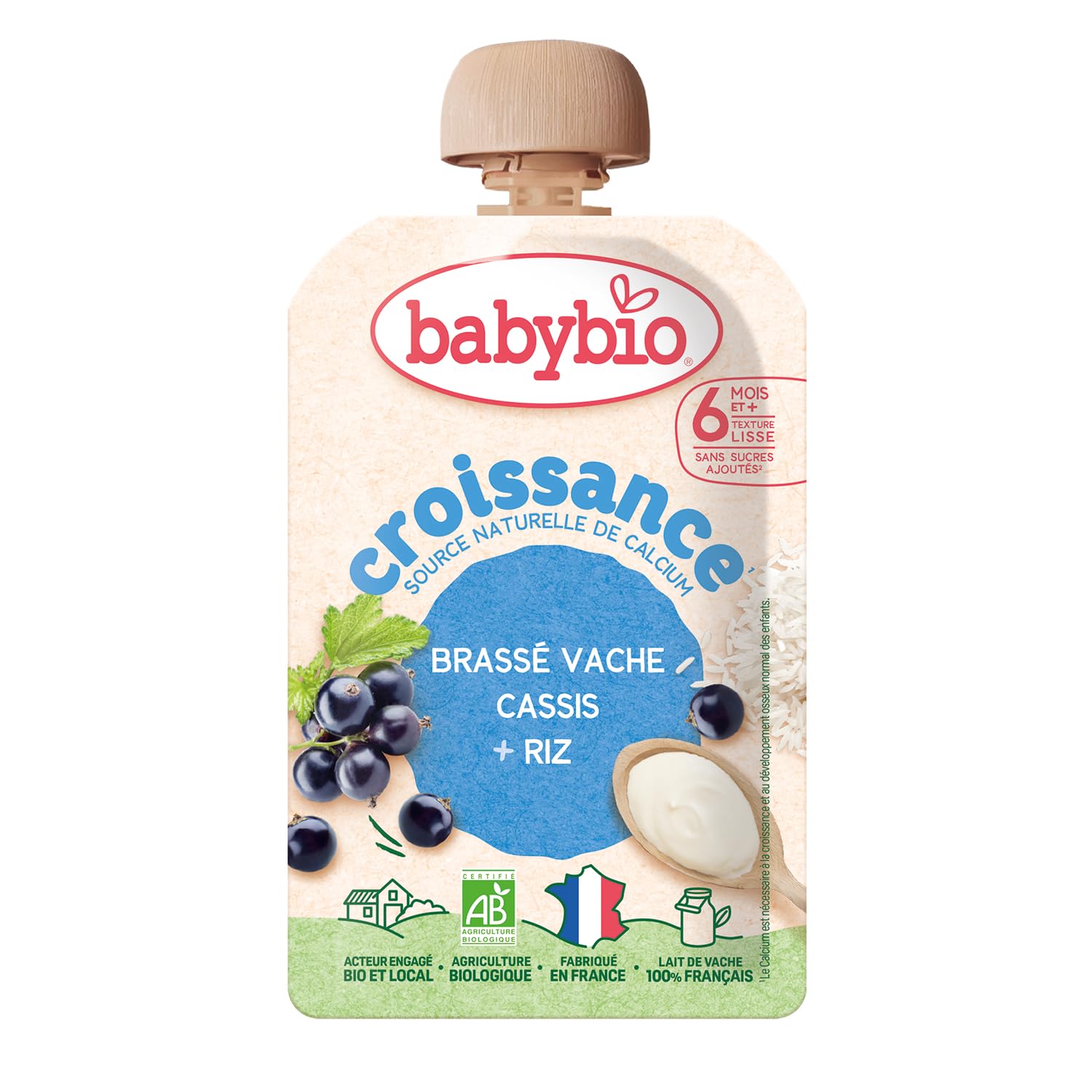 BABYBIO Brassé croissance cassis riz bio 100g