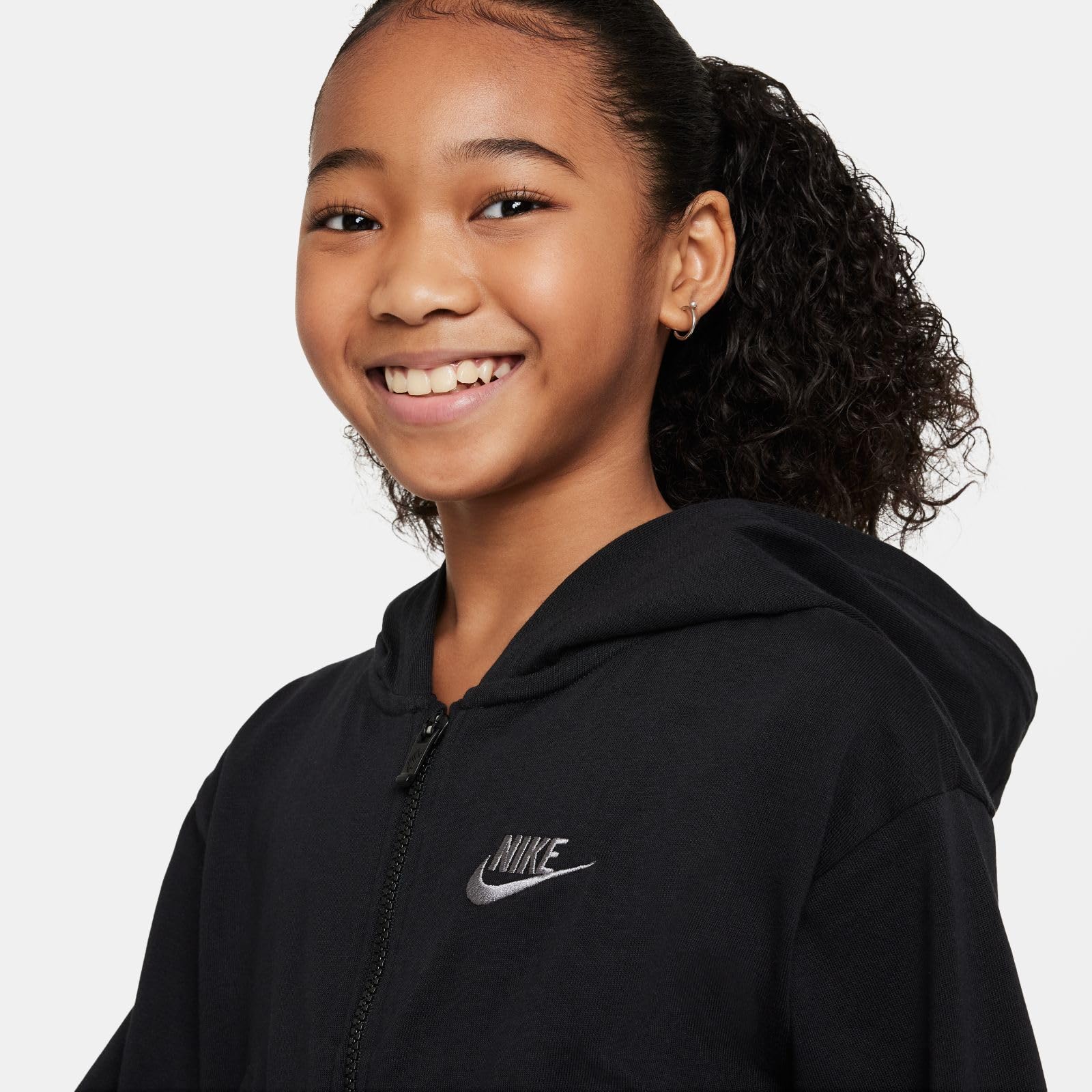 Nike Felpa con Cappuccio E Zip A Tutta Lunghezza Nike Sportswear - Ragazza Sweatshirt Bambine e Ragazze
