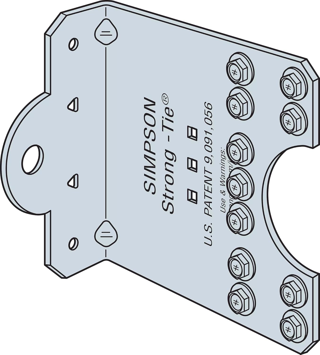 Simpson Strong-Tie SSC4.25-R50 SSC 4-1/4 in. 14-Gauge Galvanized Steel-Stud Clip (50-Qty)