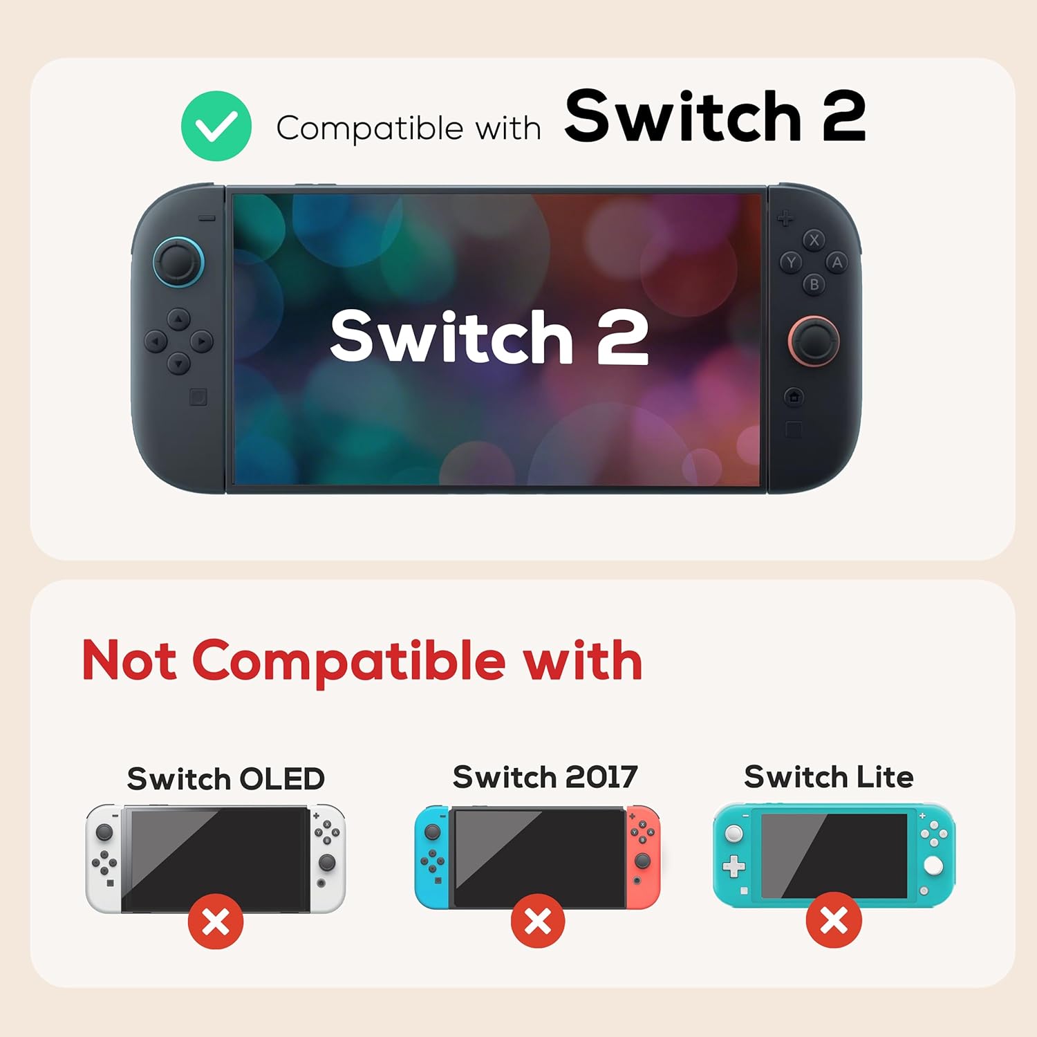 TIKOdirect Protective Case for Switch 2, Soft Skin Full Protective Cover with Classic Color, Silicone Slim Shockproof Back and Grip Case Only for Switch 2 2025, Blue - Image 2