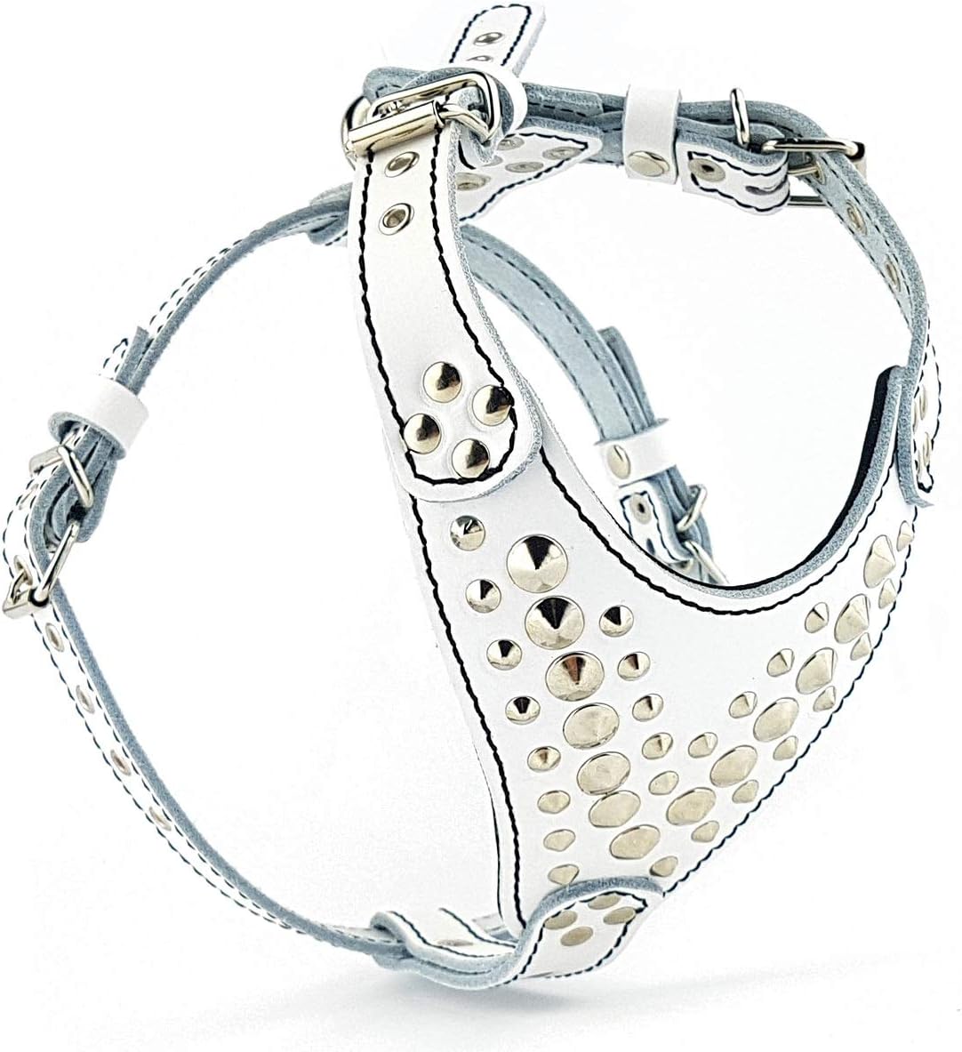 BestiaStudded Leather Harness. French Bulldog Size. 100% Leather. Handmade in Europe
