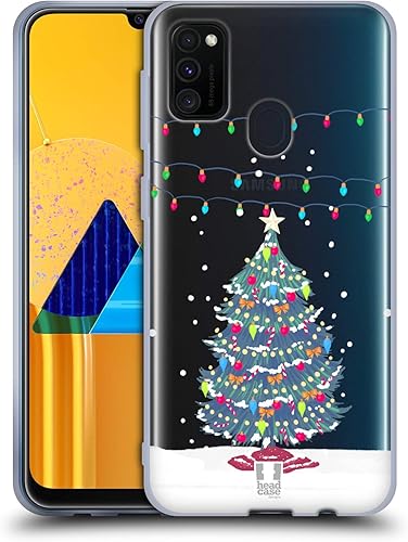 Head Case Designs Classic Merry Christmas Trees Gel Case Military Grade Protection Compatible with Galaxy M30s (2019)M21 (2020)
