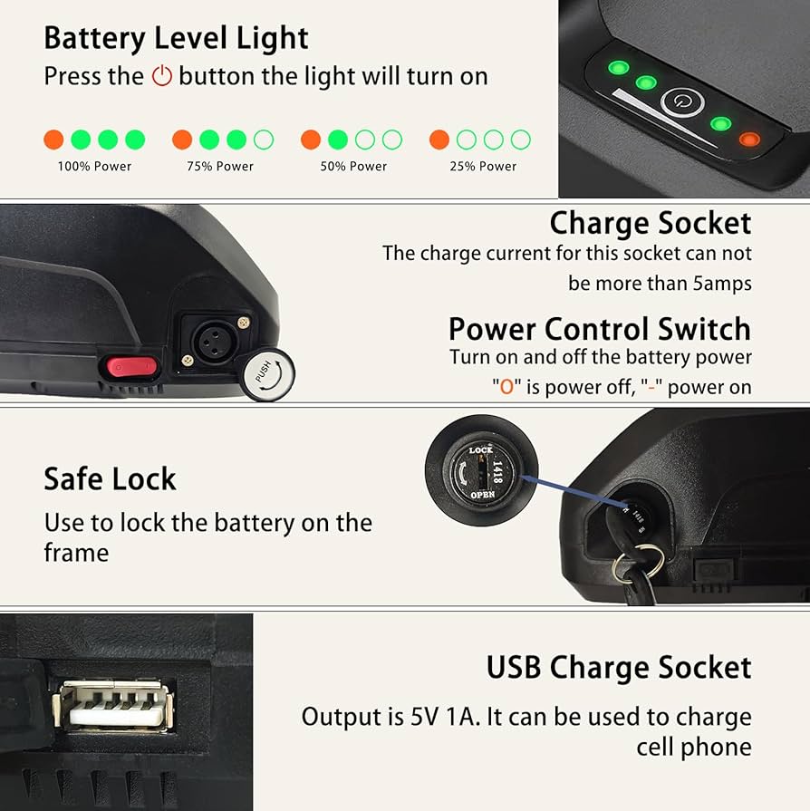 Amazon.com: 48V Ebike Battery 10Ah 16Ah 20Ah Lithium ion