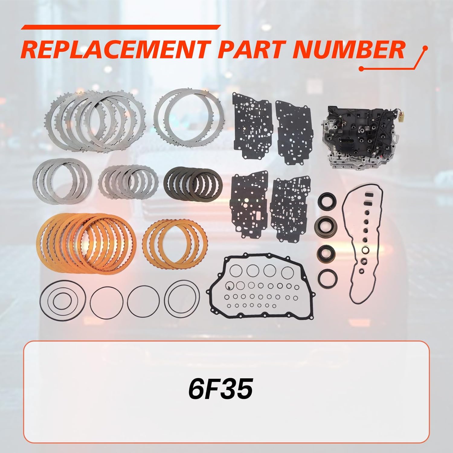 6F35 Transmission Master Rebuild Kit & Valve Body, Compatible with 2013-up Explorer Edge Escape Fusion MKC, Automotive Transmission Rebuild Overhaul Seals Set Replaces Parts