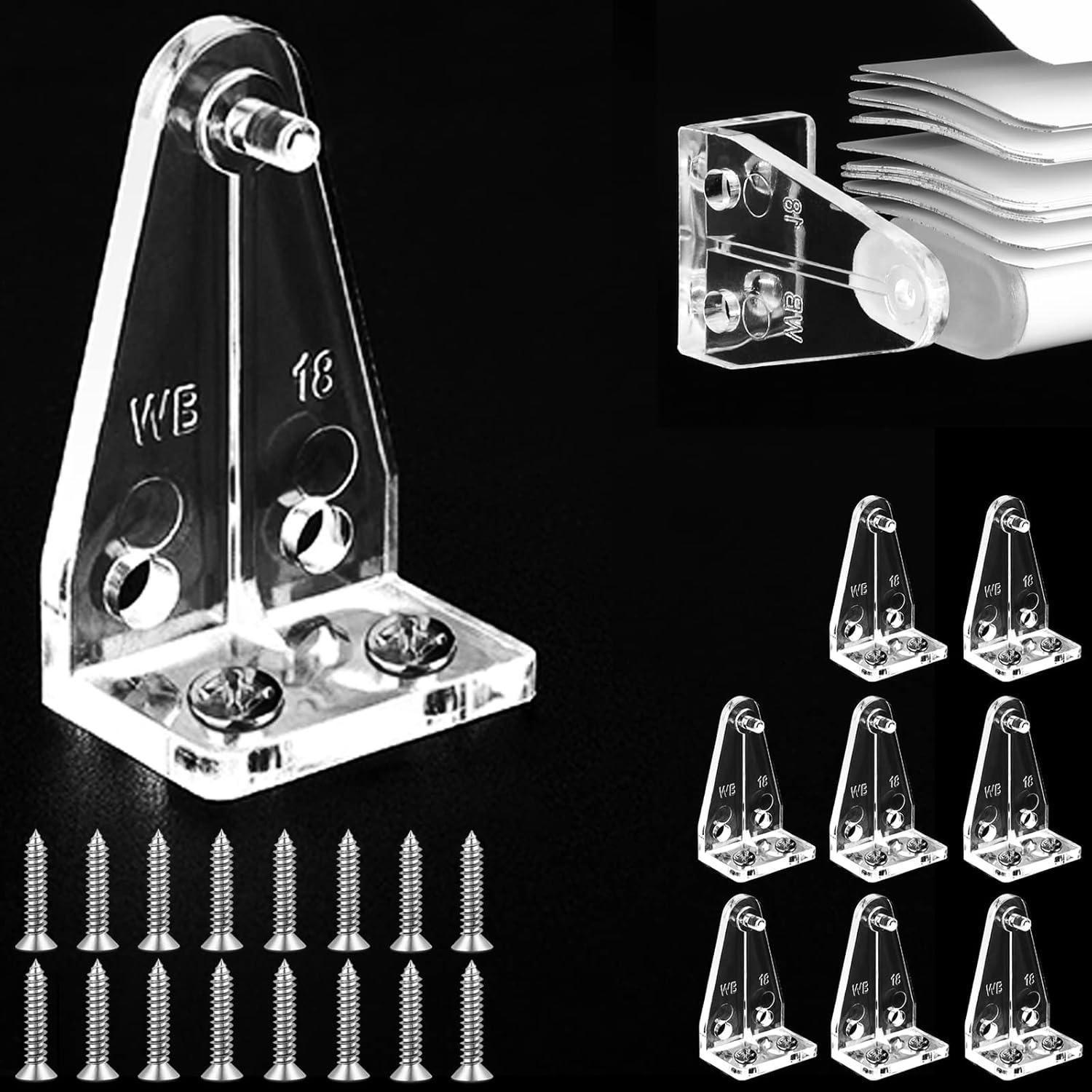 1.4 Inch Hold Down Brackets, Plastic Door Blinds Bottom