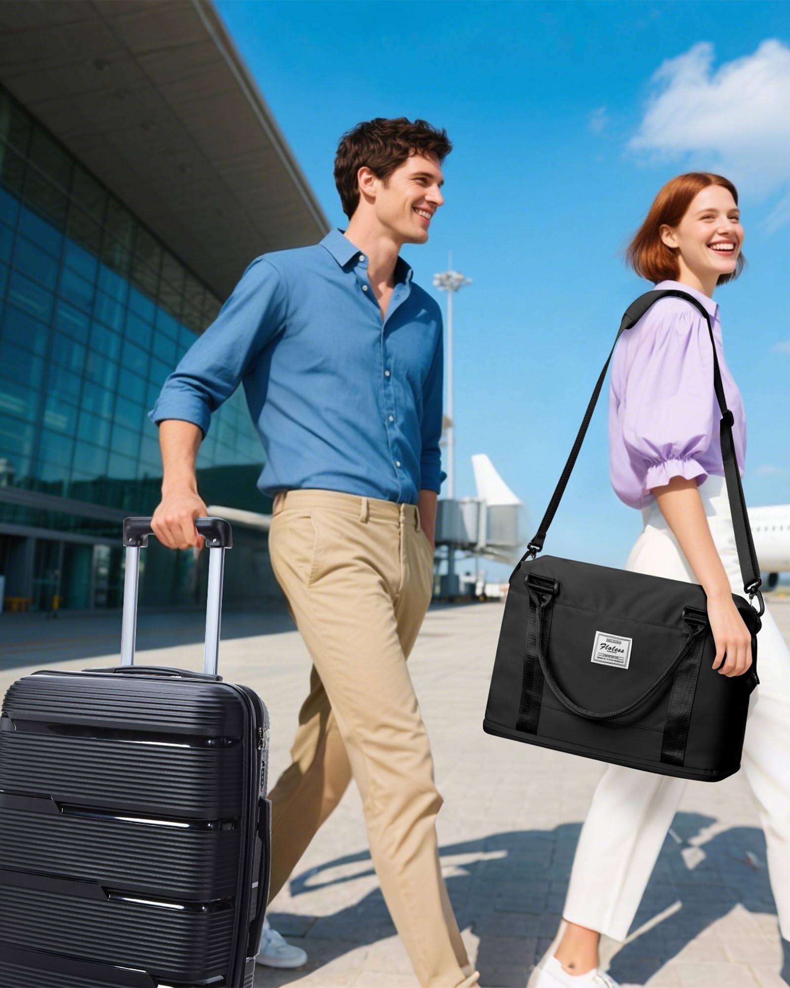SZLX Valigia Ryanair 55x40x20 Sottovuoto con Pompa Valigia Bagaglio a Mano Easyjet Sottovuoto Valigia Trolley Leggero e 4 Ruote, Lucchetto serratura a codice, Trolley Resistenti da Viaggio