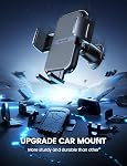 Lamicall 2025 Serrure plus large & Support de téléphone de voiture en métal Hook Vent [Boîtes de rechange] Supports de téléphone pour votre voiture Air Évent pour iPhone 17 16 15 14 13 Pro Max, Cadeau de maman
