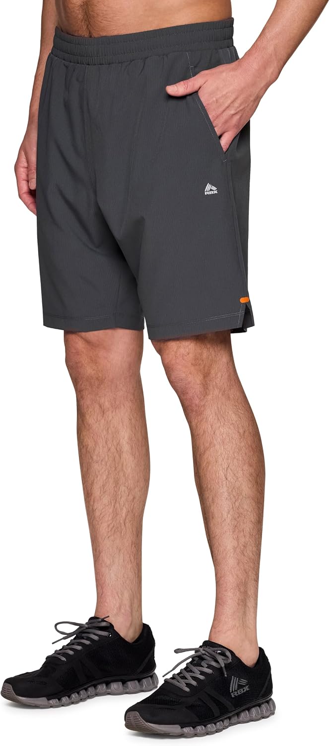 RBX Active Ripstop Shorts for Men, Quick Drying 9-Inch Inseam Workout Hiking Running Gym Basketball Shorts with Pockets image 4
