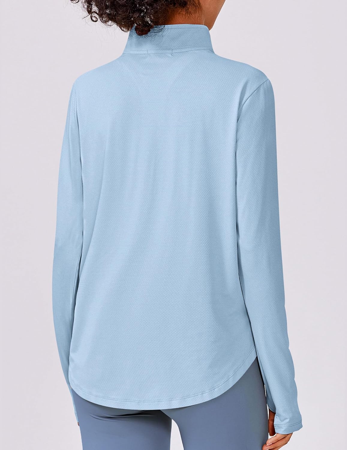 PINSPARK Long Sleeve Workout Tops for Women UPF 50+ Sun Protection Shirts Half Zip Quick Dry Athletic Running Hiking Golf - Image 2
