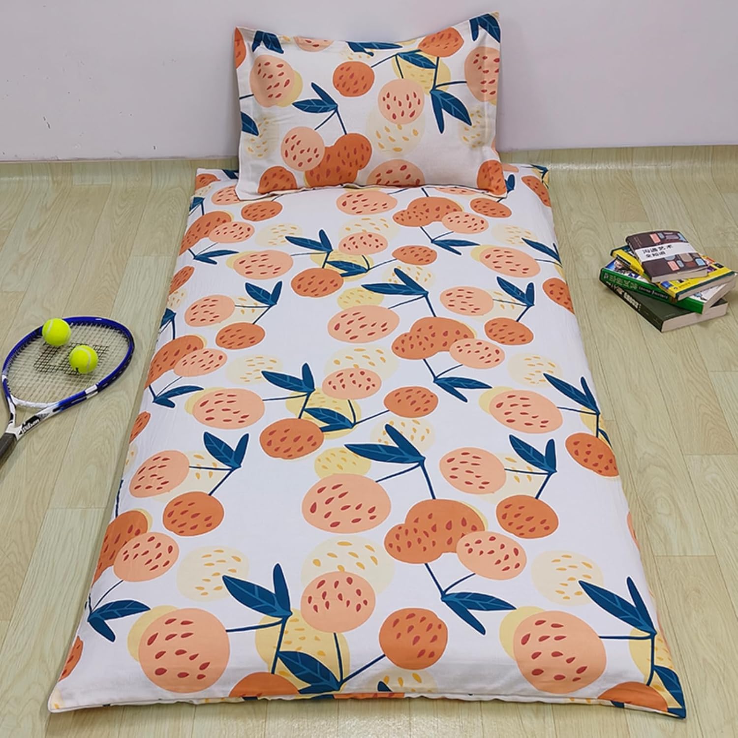 EFELIM Coarse Cloth Futon Mattress Cover King Queen Full Size, Japanese Floor Mattress Futon Cover with Zipper Soft RV Mattress Futon Slipcovers Washable (150 x 200 cm(59 x 79 in),X)