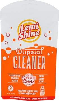 منظف التخلص من القمامة من Lemi Shine ومزيل العرق مدعوم بحمض الستريك | منظف الرغوة للتخلص من القمامة مع رائحة الليمون الطبيعية الطازجة ( 2 Count )