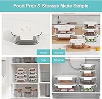 Vista 8 de Recipientes de vidrio para almacenamiento de alimentos con sellado al vacío, 3 recipientes con 10 bolsas Sous Vide / 1 bomba manual, recipiente