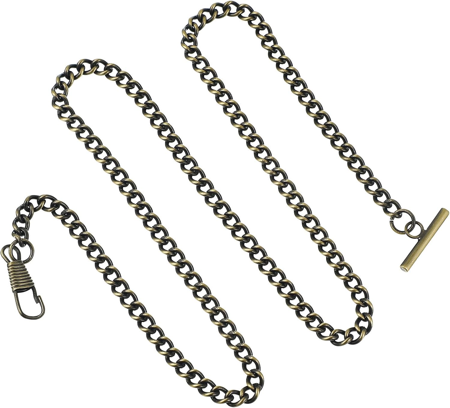 Uonlytech Vintage Metal Pocket Watch Chain for Men Women Belt Decoration