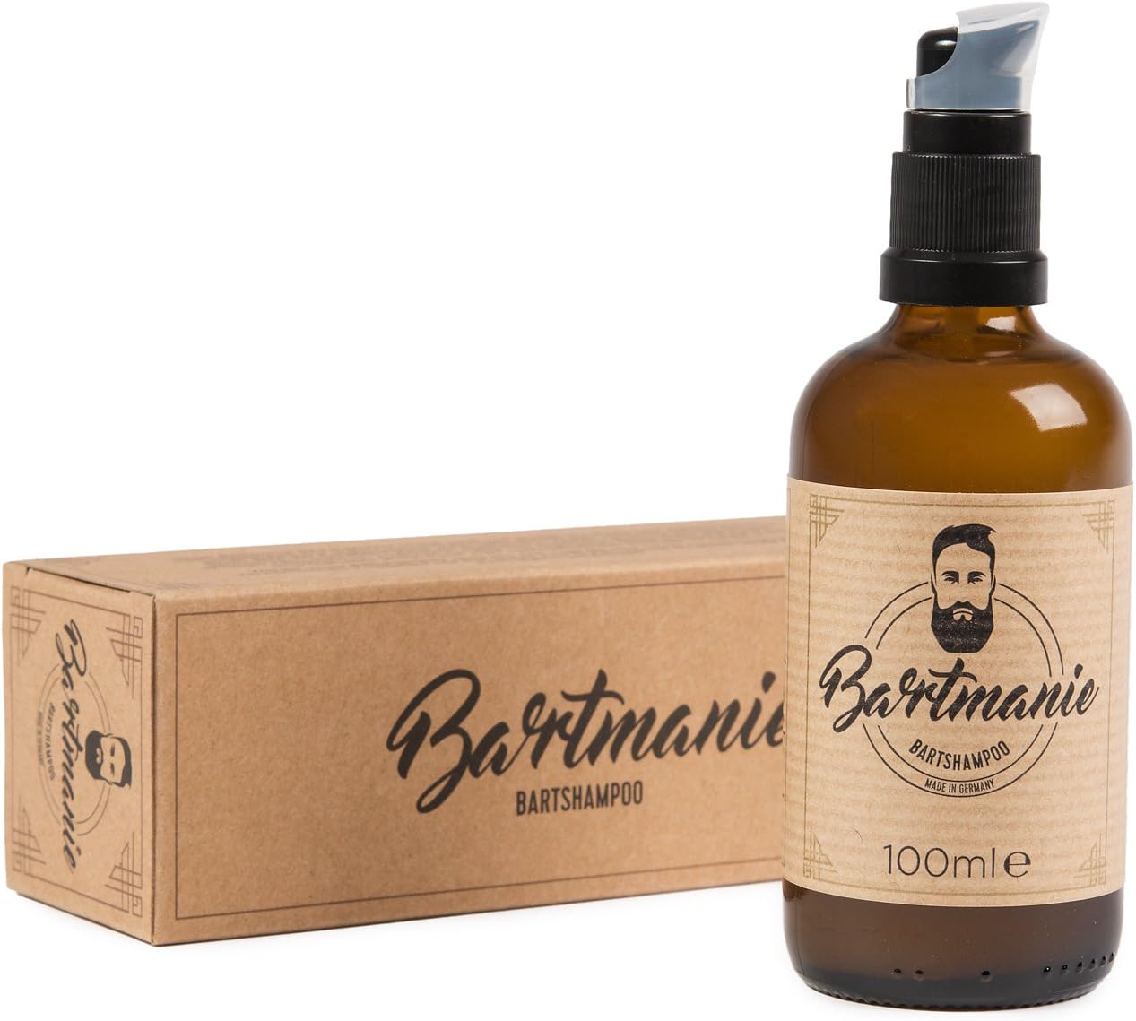BartmanieBeard Shampoo (100ml) mild Nourishing Beard Shampoo, Vegan and no preservatives, Beard Soap for a Full and Healthy Beard Growth