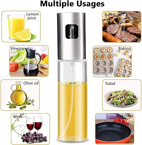 Miniatura 3 de Botella rociadora Mister de aceite de oliva para cocinar, bomba de aceite de vidrio de grado alimenticio, pulverizador transparente, dispensador de