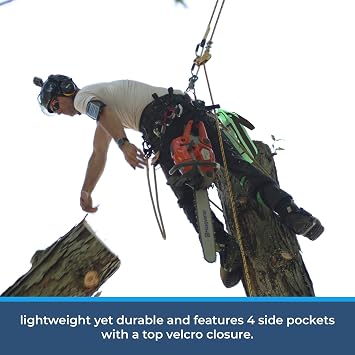 Rock-N-Rescue Arbor Rope Storage Bag - Rock and Tree Climbing Equipment, Arborist Gear, Bucket Style Backpack, Waterproof Nylon Material, Blue, 150'