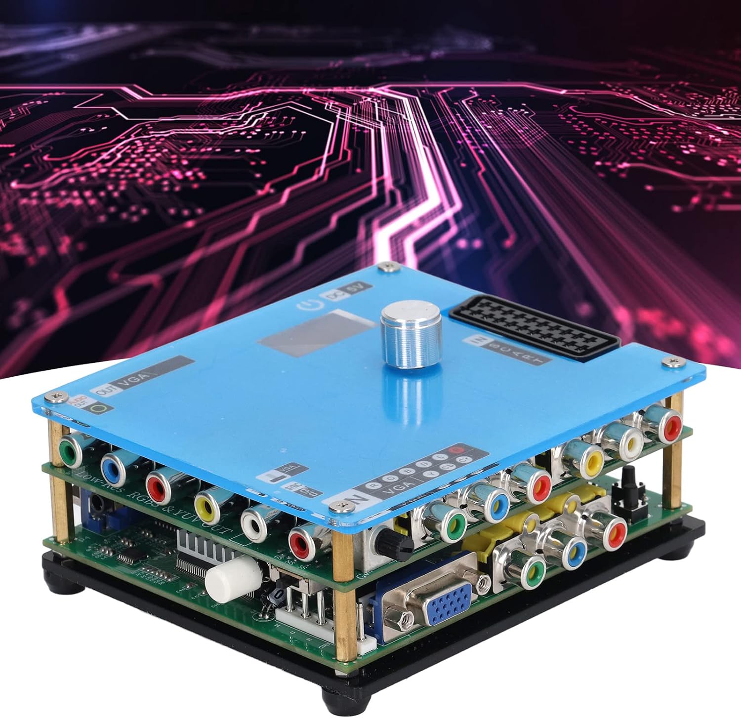 Hilitand VGA GBSC Converter, LCD VGA High Definition Multimedia Interface 3 Output GBS Control Video Game Converter