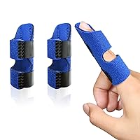 Vista 10 de Férula para dedos, soporte universal para dedo gatillo para dolor de dedos rotos/artritis y alivio de esguinces, férulas para dedo medio, índice