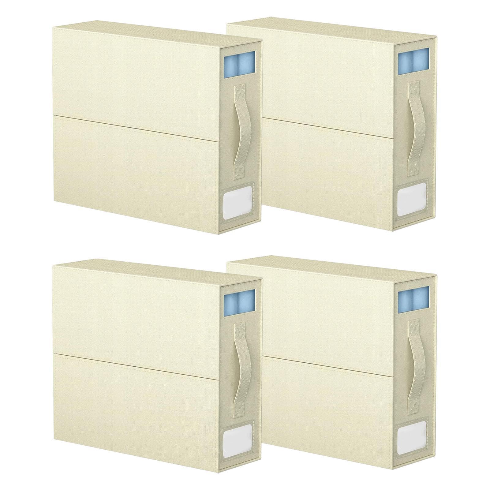 Organizer für 4 Bettlaken, Schrank-Bettlaken-Organizer, Bettwaren-Aufbewahrungsbehälter, Bettdecken-Organizer mit Reißverschluss, praktische Aufbewahrungstasche für Bettwäsche, 38,4 x 11,2 x 32,8 cm | Aufbewahrungsbehälter, Bettdecken-Organizer mit Reißve