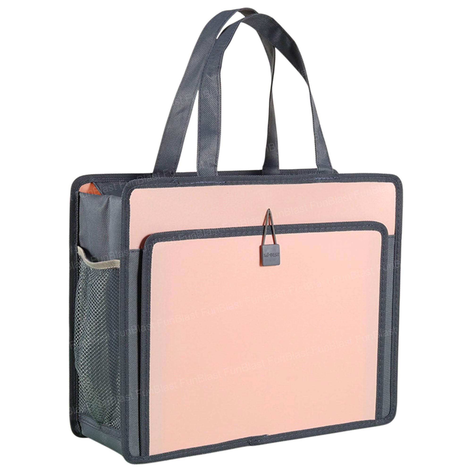 Multipurpose Storage Tote Bag – Large Organizer Carry Bag with Handles, Side Mesh Pocket & Front Compartment for Office, Travel, Picnic & Daily Use-image-28