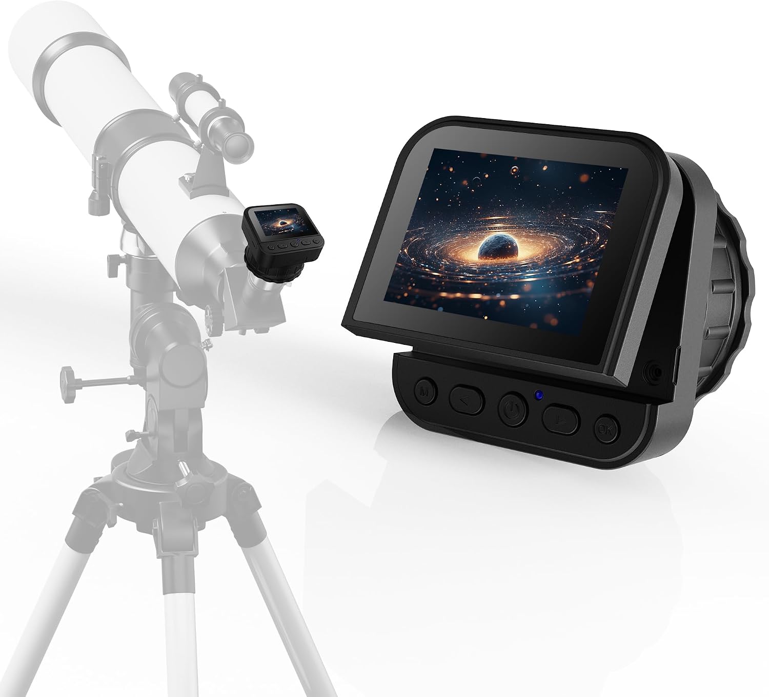 Wireless Telescope Camera 4K, 1.25’’ 2’’ Universal Eyepiece Camera with IR Filter & X16 Zoom & 2.8