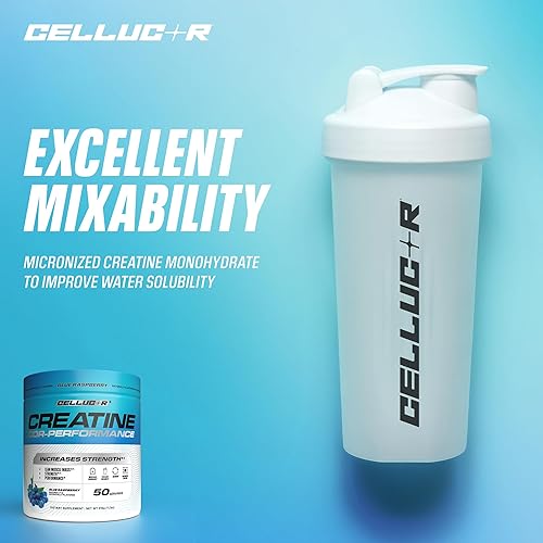 Miniatura 7 de Cellucor Creatina en polvo, sabor a frambuesa azul  Aumenta la fuerza, masa muscular magra y resistencia, creatina micronizada para una rápida
