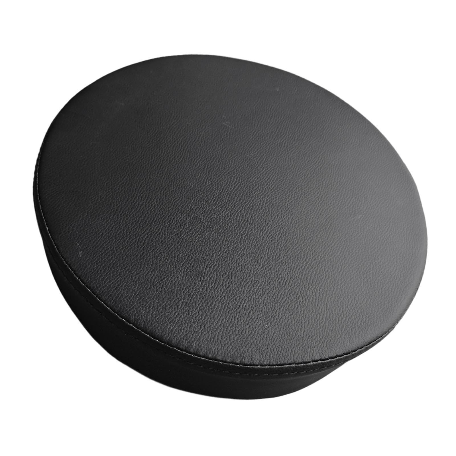 Komfortabler Barhocker Ersatzsitz, Robustes Kissen, PU Lederbezug, kompakter runder Sitz, Zubehör für Beauty Spas, PU Lederbezug, runder Sitz, komfortabel und kompakt, Schwarz, 35 x 35 x 8 cm