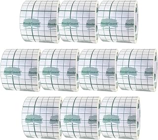 BookGuard 3" Vinyl Archival Book Repair Tape for Clear Bookbinding and Book Spine Tape Applications, Clear, Case of 10