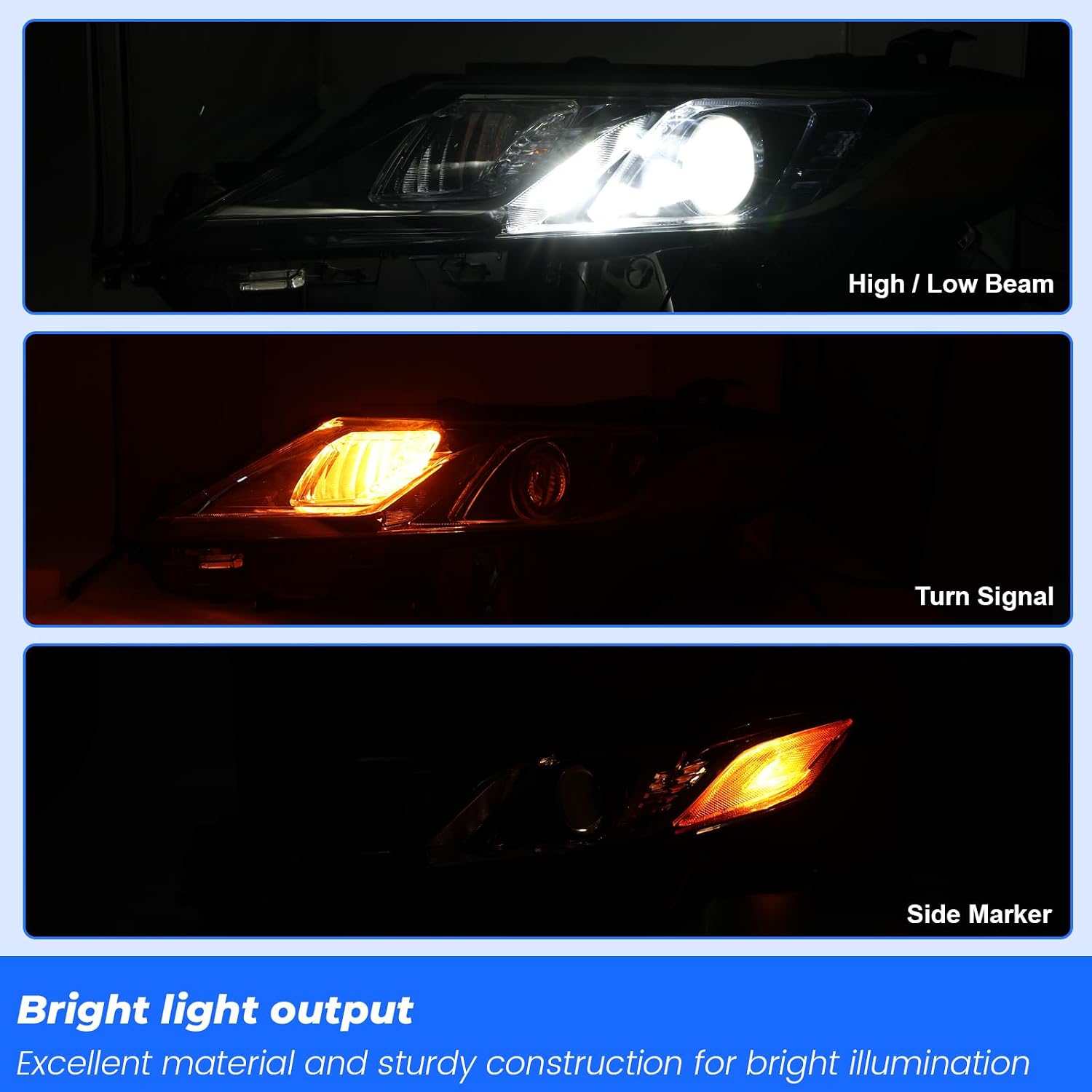 JFN Headlight Compatible with 2018 2019 2020 2021 2022 2023 2024 Toyota Camry L LE SE Chrome Housing 81150-06C40 TO2502277(Drive SIde(Left))