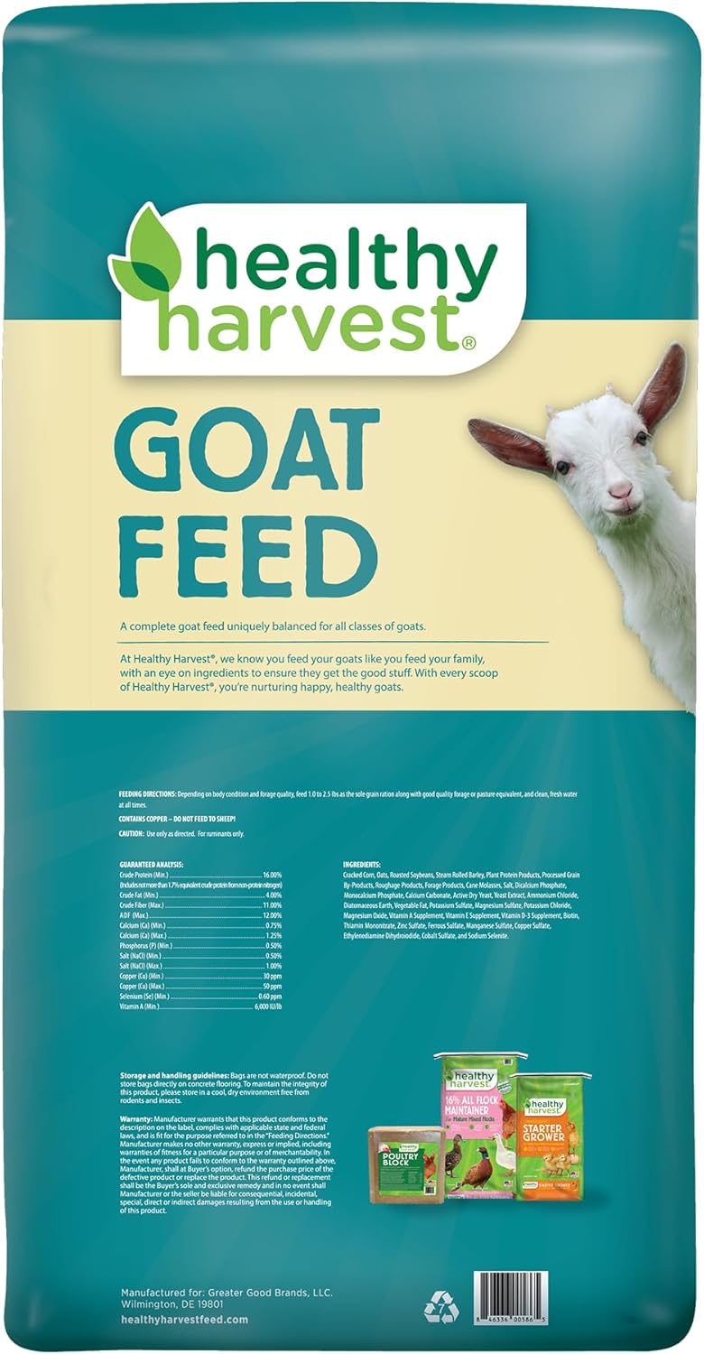 Healthy Harvest All Natural 16% Textured Goat Feed, 40 lb Bag