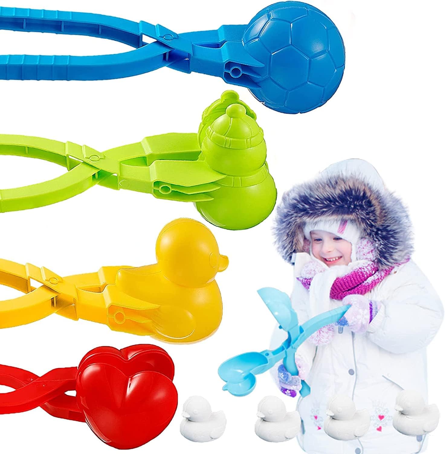 Snowball Maker 4 Pack Snow Toys for Kids Snow Ball Shapes
