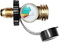 Vista 4 de DOZYANT Adaptador Universal de Tanque de Propano POL con Medidor – Convierte Válvula de Servicio de Tanque LP POL a QCC1 / Tipo 1, Conexión de Tipo