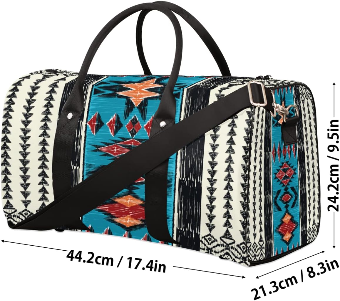 Pardick Aztec Western Small Travel Duffel Bag, Sports Gym Bag, Overnight Bag, Weekender, Waterproof, Lightweight, Foldable, Multifunctional, Polyester - Image 6