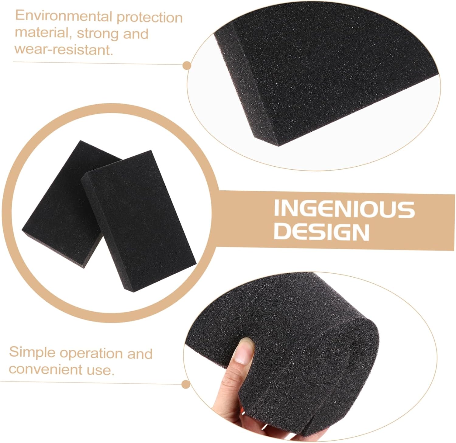 PRETYZOOM 2sets Durable Auto Clean Sponge for Car Washing High Absorption Car Wash Sponge Block Scratch Cleaning Tool Trucks and More 2pcs*2