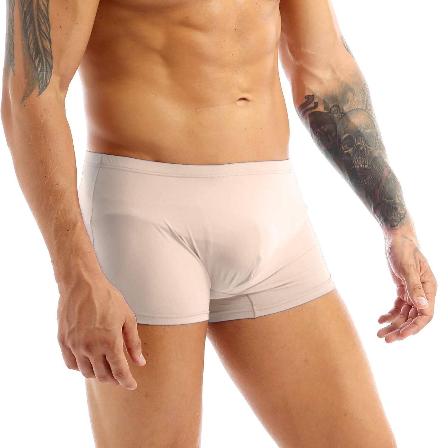 Shinsto Mens Ice Silk Underwear Trunks Seamless Transparent Pouch Boxer Briefs Underpants
