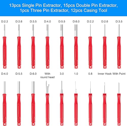 Vista 16 de Kit de herramientas de extracción de terminales, 172 piezas, herramienta de desfilado, conector eléctrico, kit de herramientas de extracción