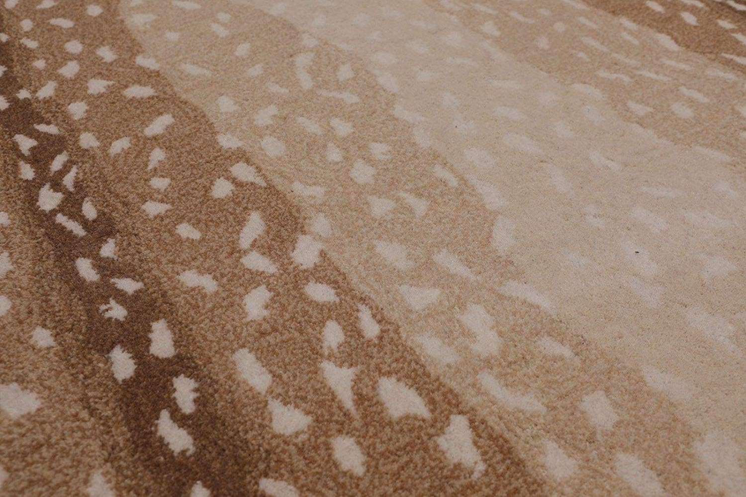 Antelope Rug Beige tuft Rug Wool Rug 8x10 Handmade in India Area Rug for Living Room