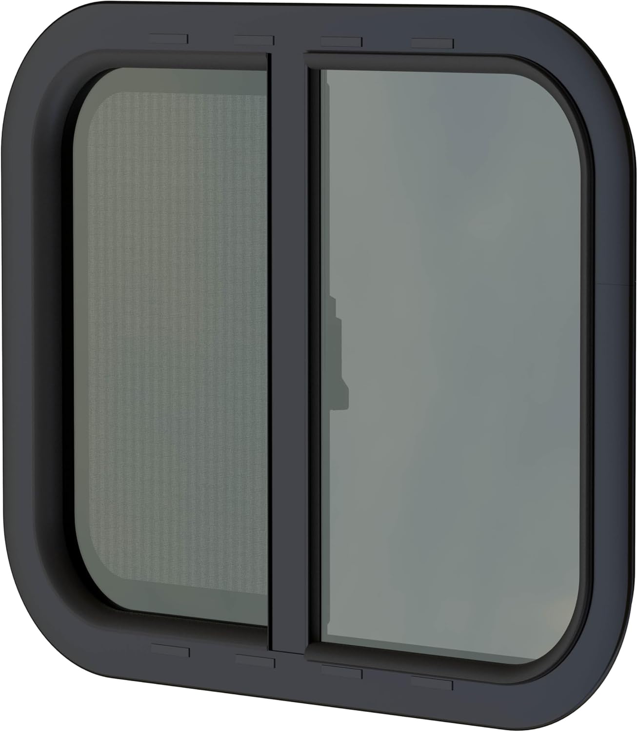 Lippert 8800 Series Complete RV Window Replacement Kit with Trim Ring, Screws, Foam Seal - 30" W x 15" H Horizontal Slider - 2025069044