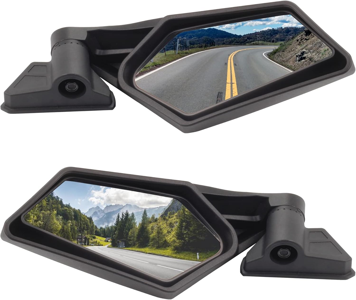 Dasbecan Side View Mirrors UTV Wide Compatible with CAN-AM BRP UTV MAVERICK X3 Series 2017-2022 Pair Mirror Glasses Front Black Accessories Rear Mirror Replace 715002898