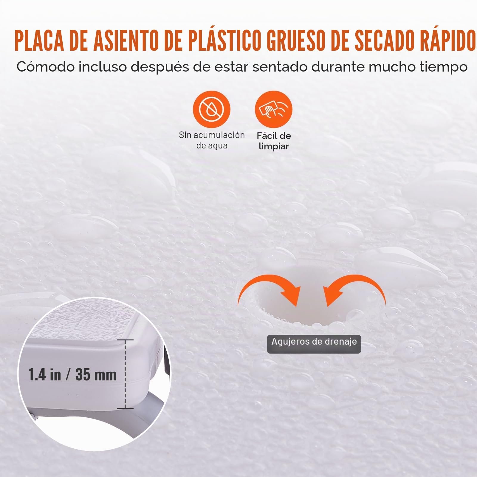 VEVOR Banco de Transferencia para Bañera Altura Ajustable con Protector de Cortina en Forma de U Respaldo Reversible Asiento de Ducha Antideslizante para Personas Mayores Discapacitadas y Lesionadas