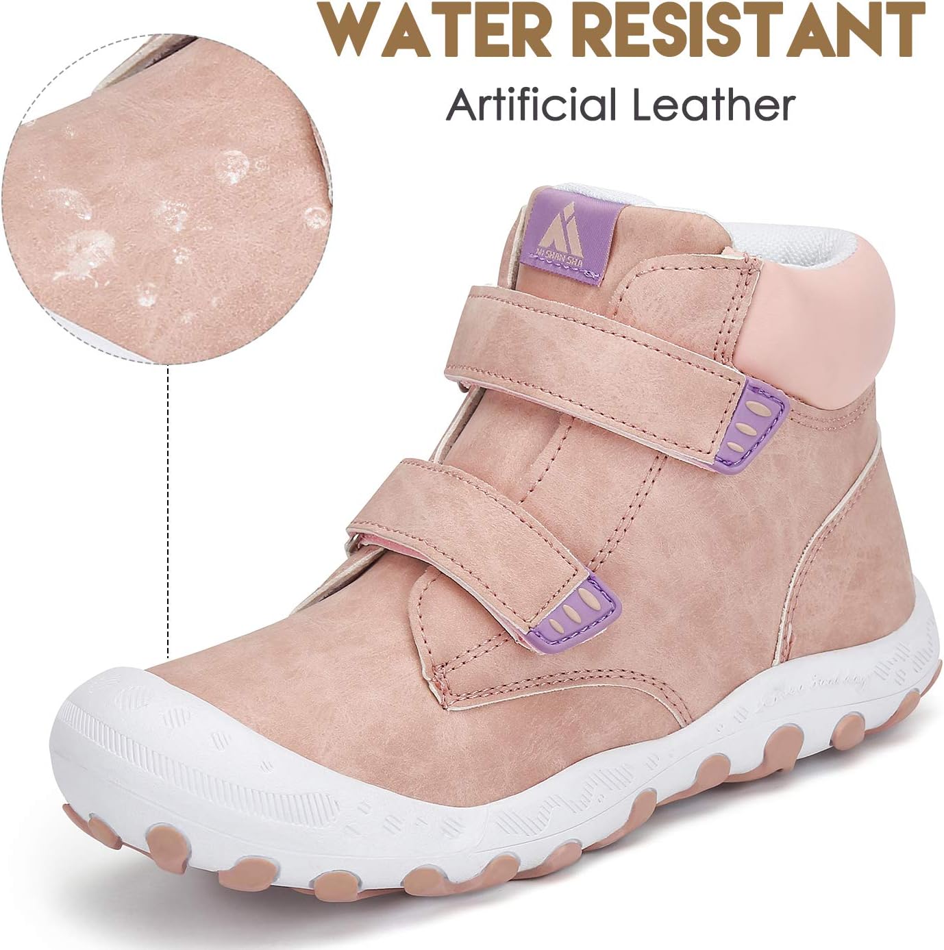 Mishansha Kids Hiking Boots Toddler Girls Boys Hiking Shoes Water-Resistant Anti-Collision Non-Slip Athletic Outdoor Trekking Boots - Image 2